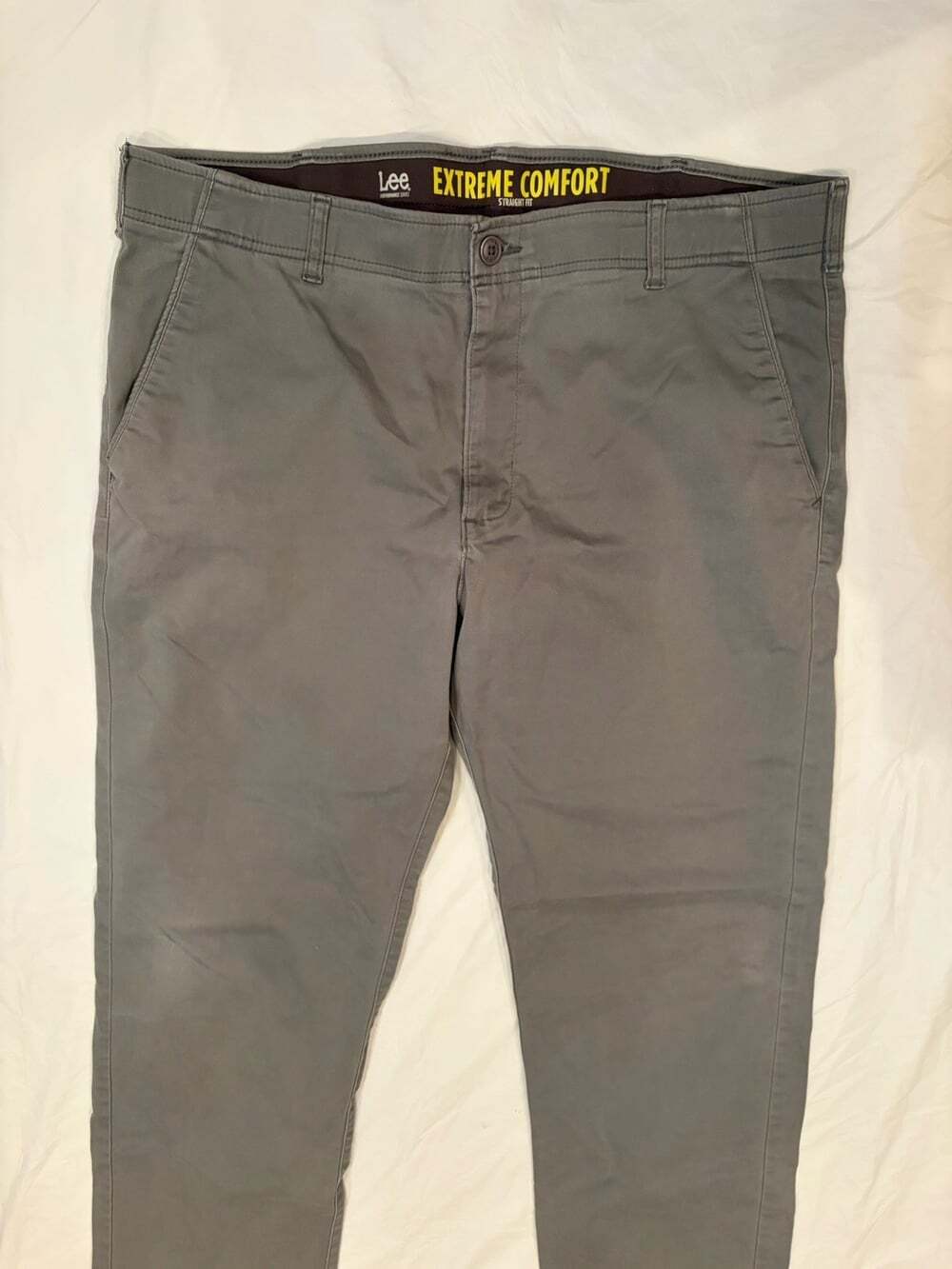 Lee Extreme Comfort Pants Men's 40x34 Grey Straight Fit - Picture 2 of 9